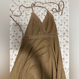 Beautiful tan backless dress size small
